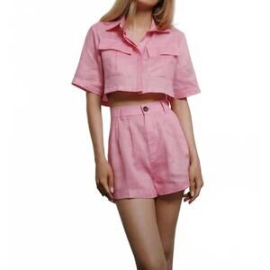 NEW PARENTEZI eliza high waist short in bubble gum
